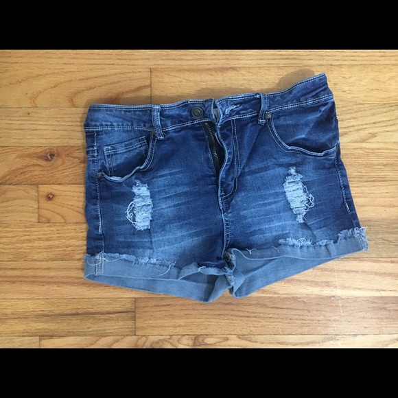 Ripped Denim Shorts - Picture 1 of 3